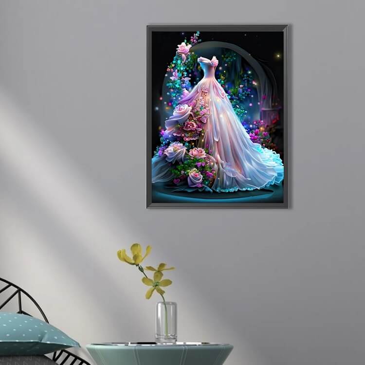 fantasy wedding dress 5d diamond painting kit