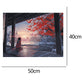 Paint By Number - Oil Painting - Watching Cherry Blossom Girl (40*50cm)