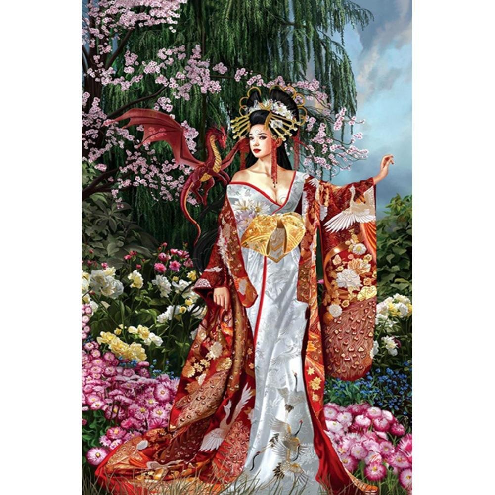 5D Diy Diamond Painting Kit Full Round Beads Ancient Women