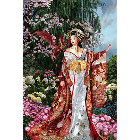 5D Diy Diamond Painting Kit Full Round Beads Ancient Women