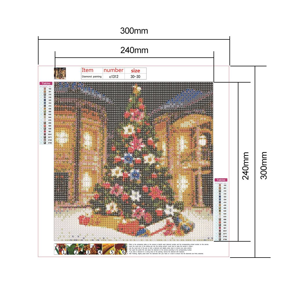 5D DIY Diamond Painting Kit  - Full Round - Christmas Tree