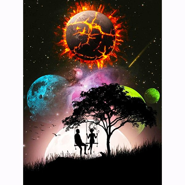Diamond Mosaic Embroidery Kit Romantic Night