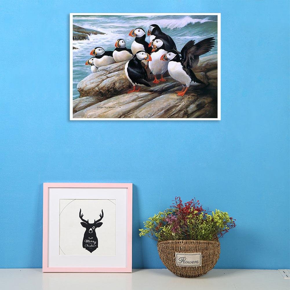 Diamond Painting - Full Round - Puffins
