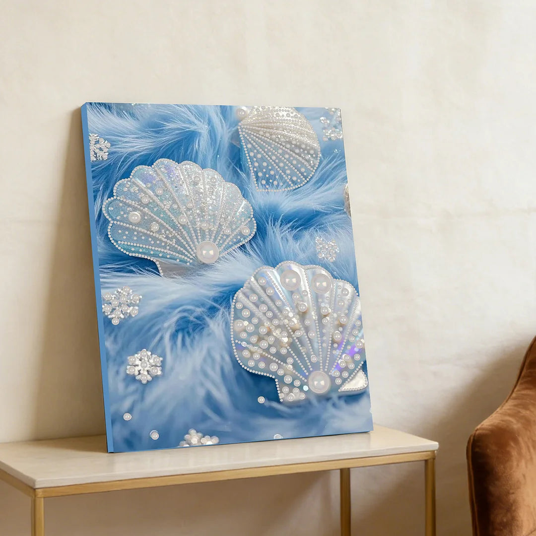 DIY Pearl Painting With Frame - Handmade Self-Adhesive Pearls - Pearl Shells (30*40cm)