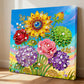 DIY Pearl Painting With Frame - Handmade Self-Adhesive Pearls - Sunflower (25*25cm) C