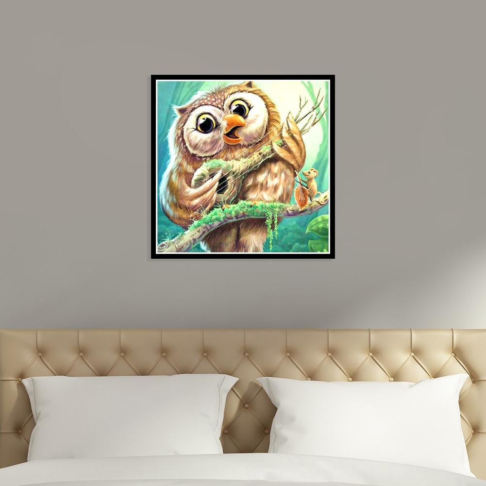 Diamond Painting - Full Square - Musician Owl