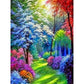 Diamond Mosaic Embroidery Kit Colorful Mountain Waterfall
