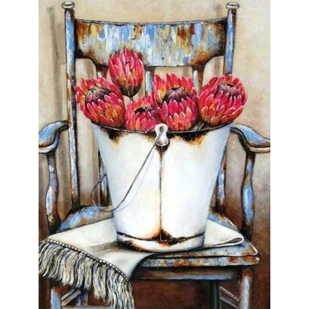 Diamond Paintings Art Full Drill Desk Flower