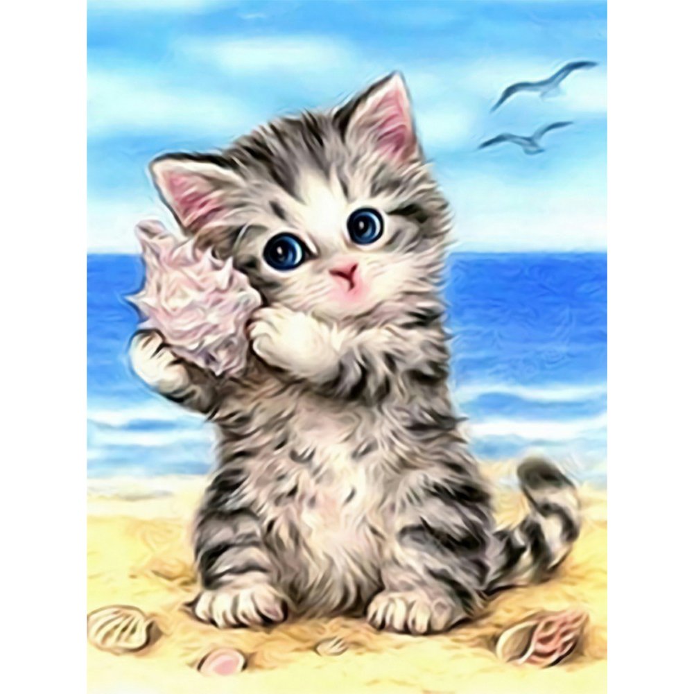 11CT Stamped Cross Stitch - Cat(40*50CM)