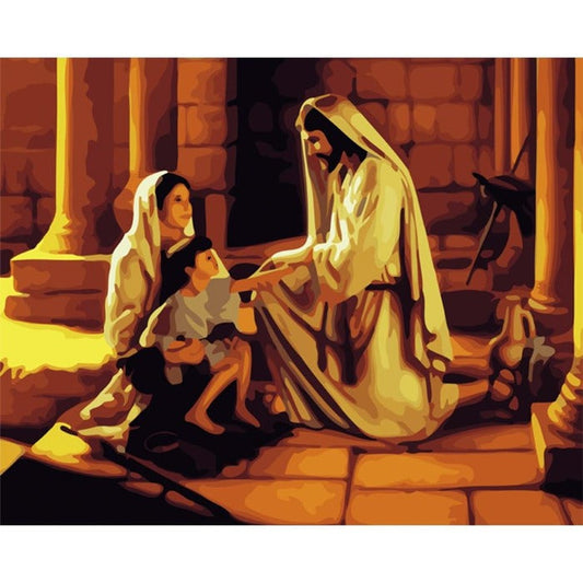 Paint By Number Digital Oil Art Picture Home Wall Decor Blessing Hand