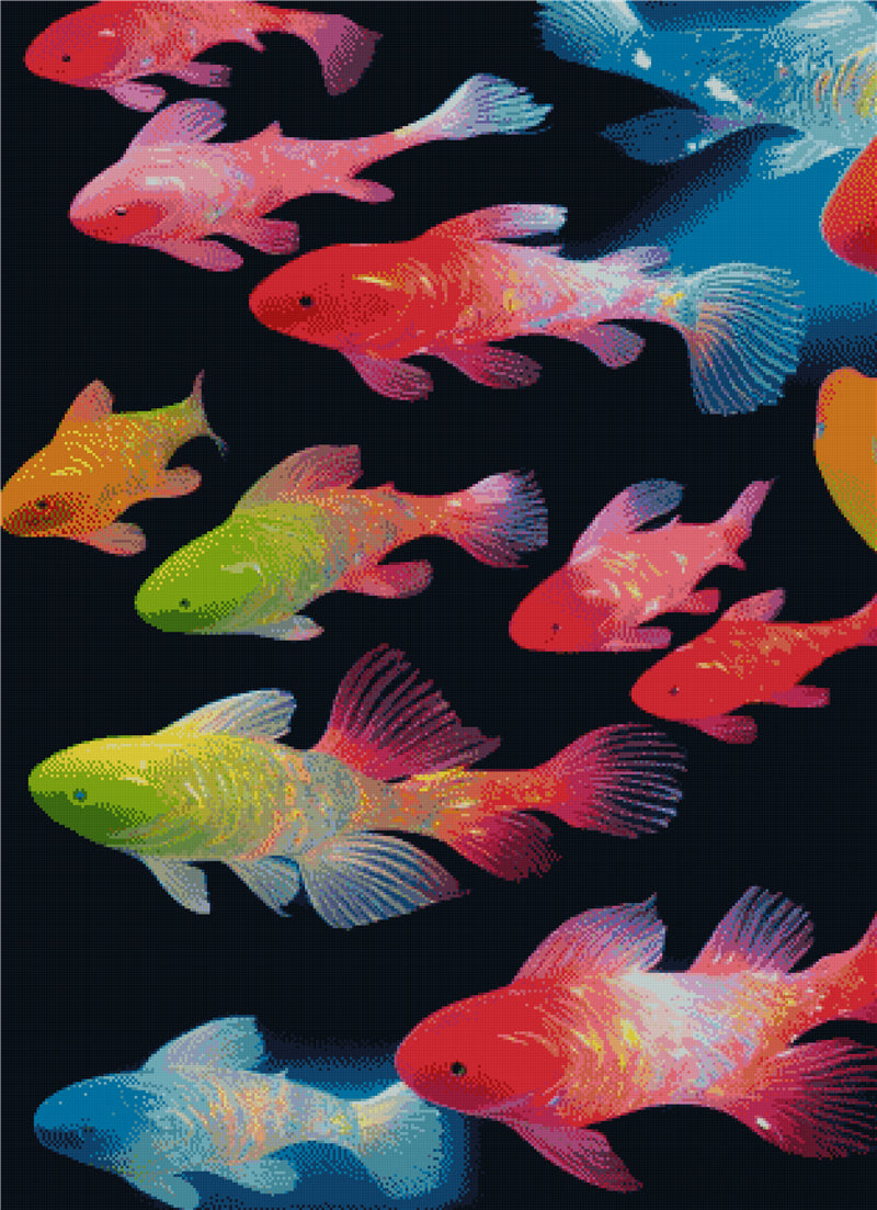 Full Round/Square Diamond Painting Kits | Fish 40x50cm 50x70cm