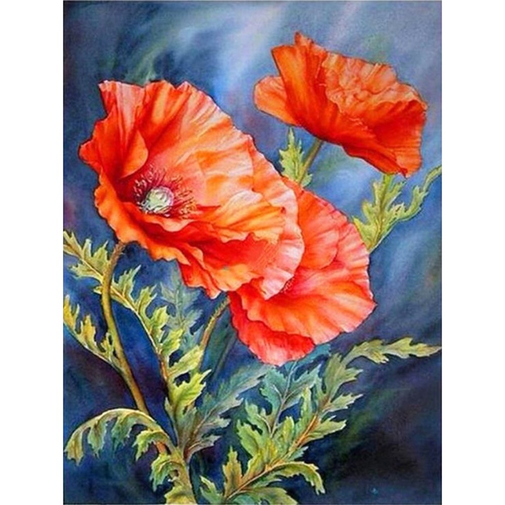 Diamond Paintings Art Full Drill Poppy Flower