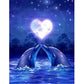 5D Diy Diamond Painting Kit Full Round Beads Dolphin Love