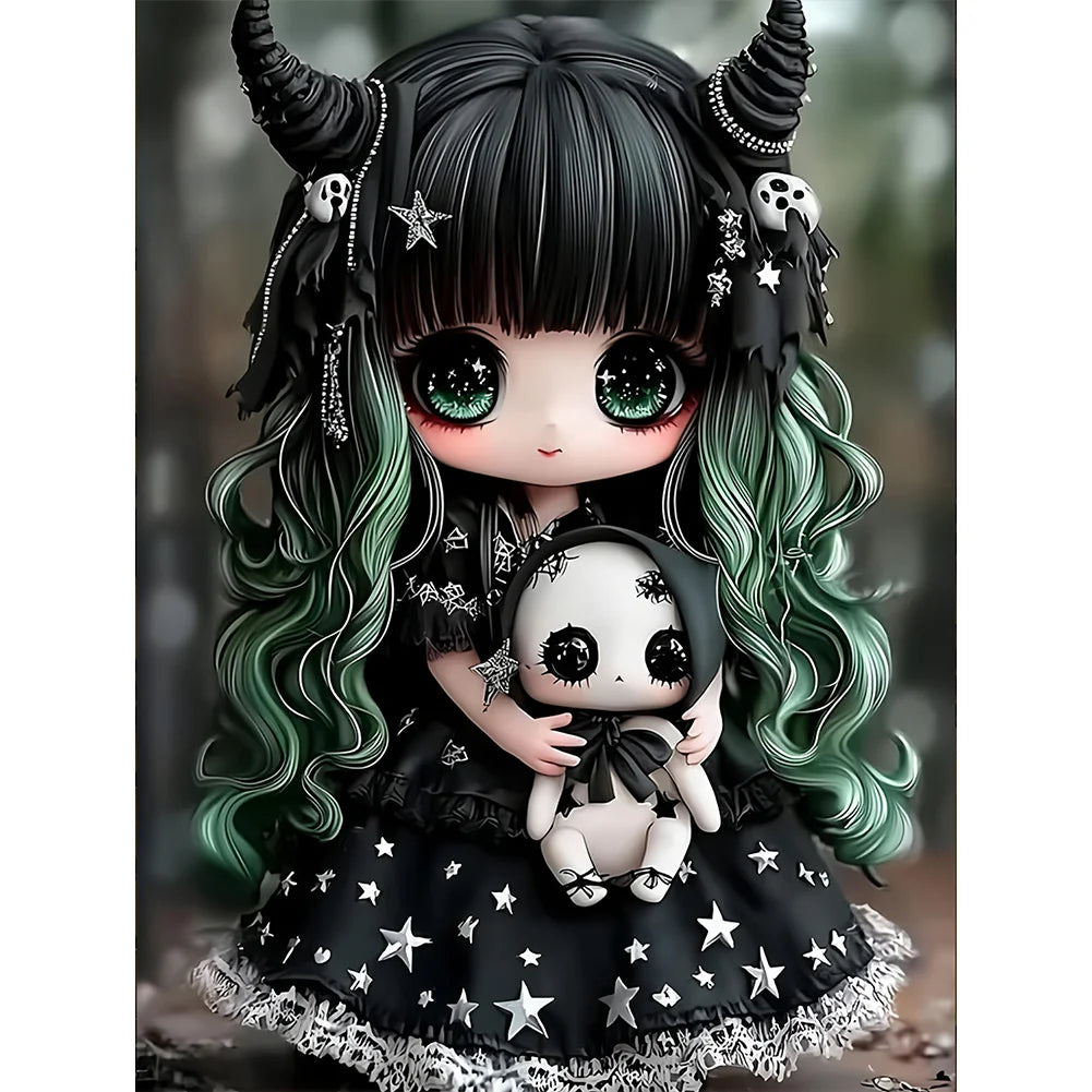 Diamond Painting - Full Round / Square - Girl Doll A