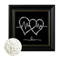 DIY Pearl Painting With Frame - Handmade Self-Adhesive Pearls - Two Hearts (27*27cm)