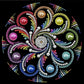 DIY Pearl Painting With Frame - Handmade Self-Adhesive Pearls - Swirl Color Mandala (25*25cm)