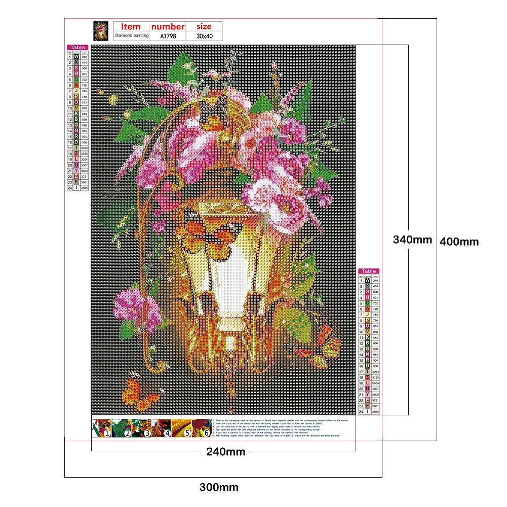 Diamond Painting - Full Round - Flower Lantern