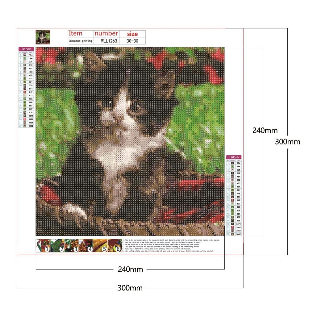 5D DIY Diamond Painting Kit - Full Round - Lovely Cat