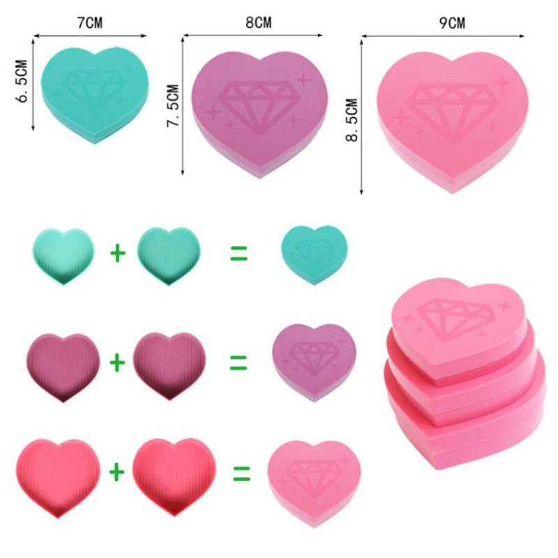 5D Diamond Painting Heart-Shaped Tray Box Large-Capacity Tray Accessories