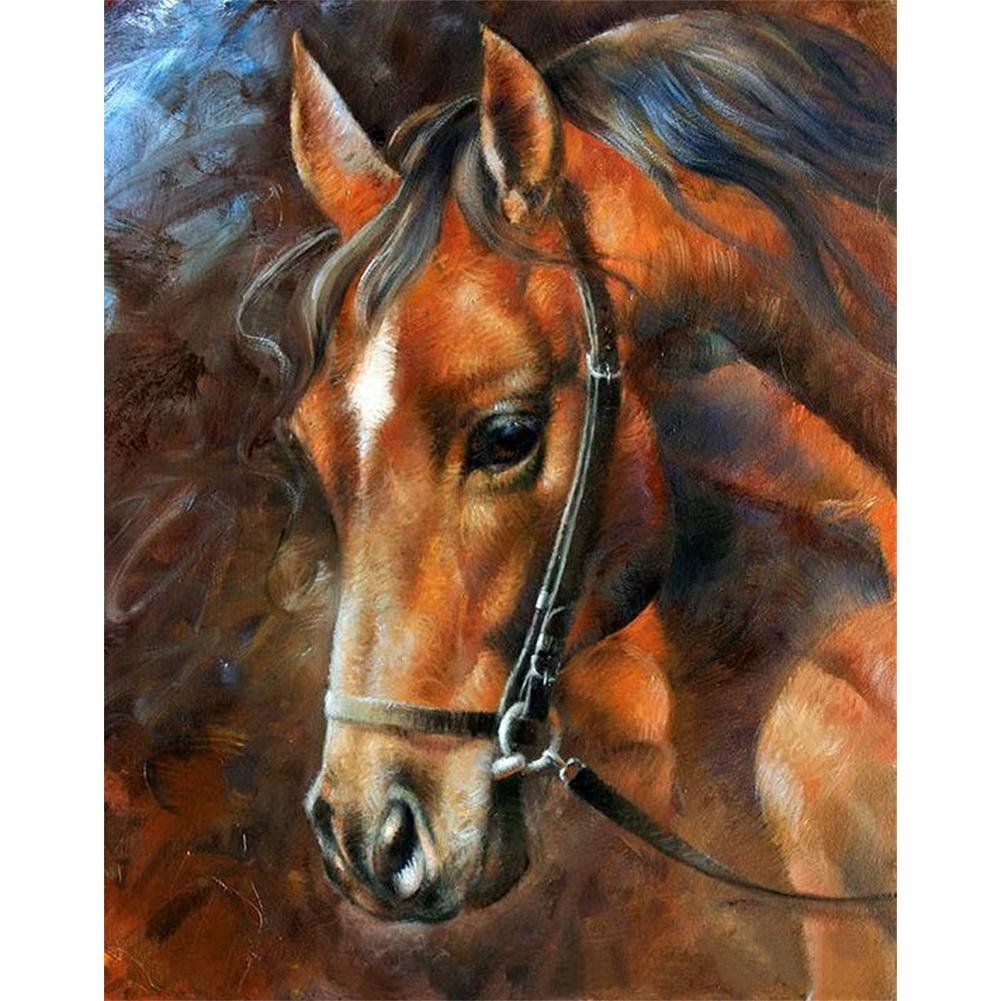 5D Diy Diamond Painting Kit Full Round Beads Horse