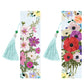2pcs Diamond Painting Bookmark DIY Flowers Leather Tassel Book Marks Craft