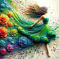 Diamond Painting - Full Round / Square - Girl In Green Dress