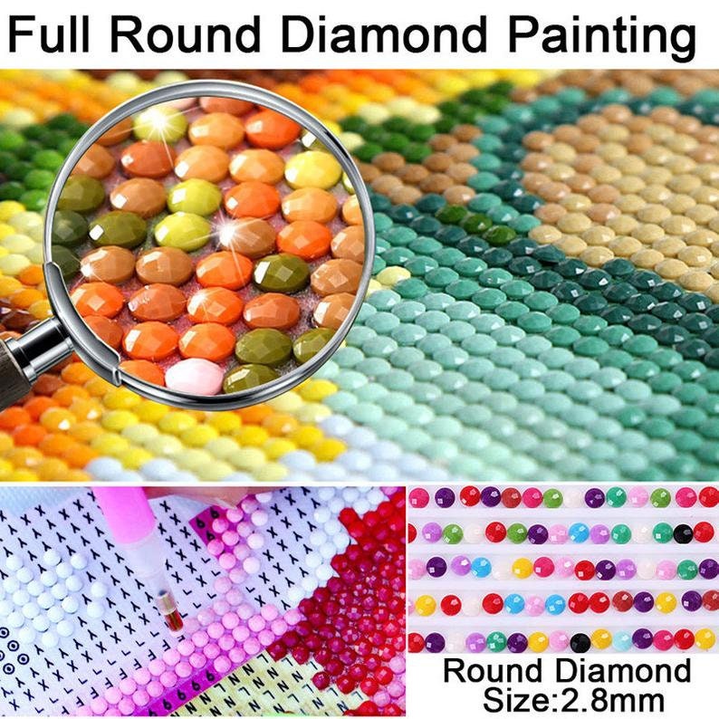 Cowboy Full Round Square Diamond Painting Kits 50 x 70cm