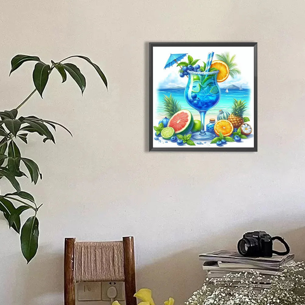 Diamond Painting - Full Round / Square - Summer Beach Drink