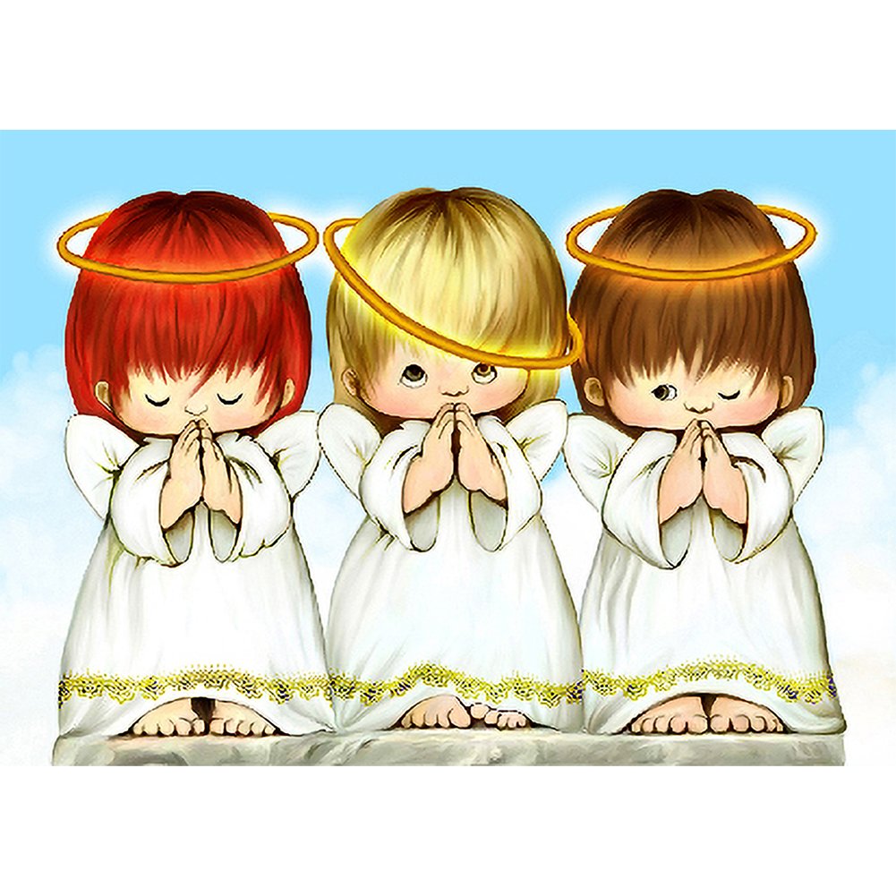 5D Diy Diamond Painting Kit Full Round Beads Carefree Angel