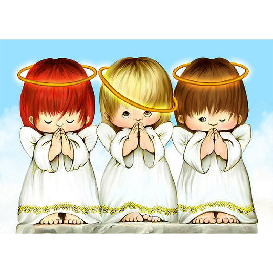 5D Diy Diamond Painting Kit Full Round Beads Carefree Angel