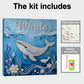 DIY Pearl Painting With Frame - Handmade Self-Adhesive Pearls - Whale (30*30cm) C