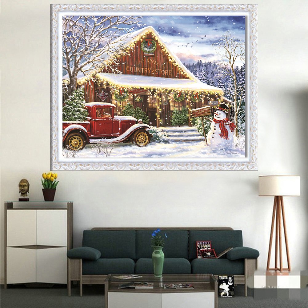 Diamond Painting - Full Round - Snow Day B