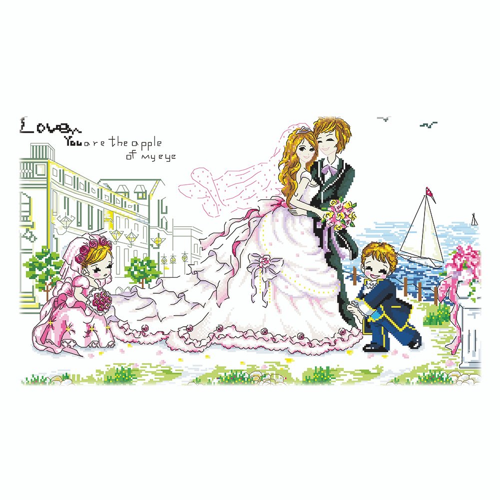 11ct Stamped Cross Stitch Wedding (78*49cm)