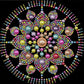 DIY Pearl Painting With Frame - Handmade Self-Adhesive Pearls - Color Bloom Mandala (25*25cm)