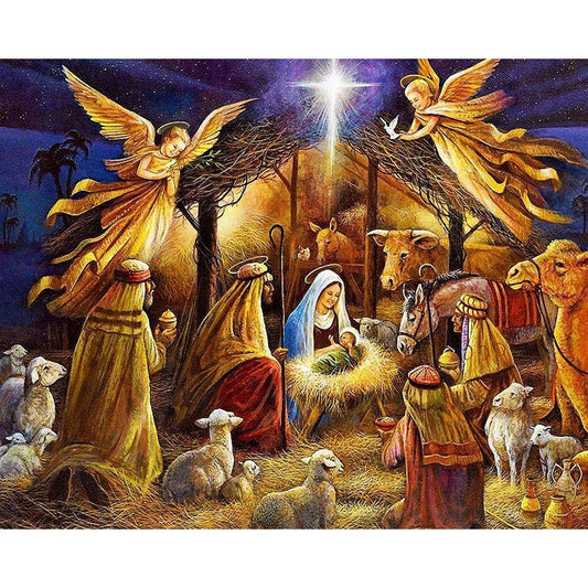 5D Diy Diamond Painting Kit Full Round Beads Witness Jesus