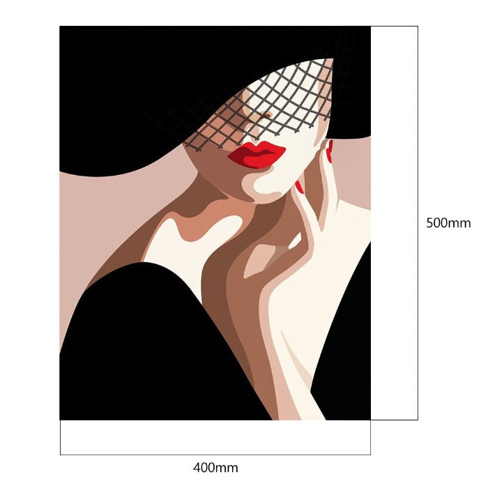 Modern Lady Hand Painted Canvas Oil Art Picture Craft Home Wall Decor