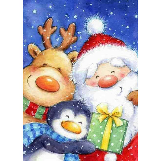 5D Diy Diamond Painting Kit Full Round Beads Santa Claus