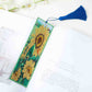 Diamond Painting Sunflower Bookmark Tassel Leather Page Marker
