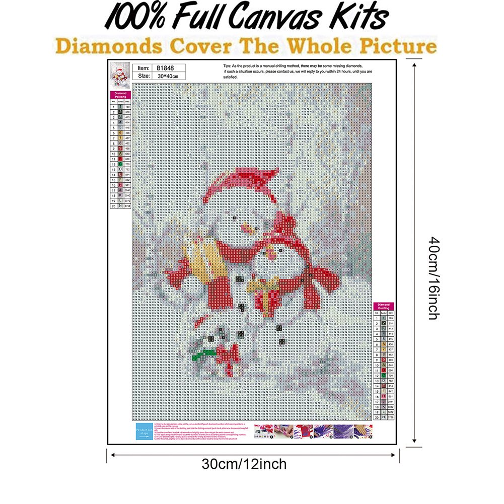 Diamond Painting - Full Round - Snowman Family