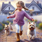 Diamond Painting - Full Round / Square  - Dog and Girl N