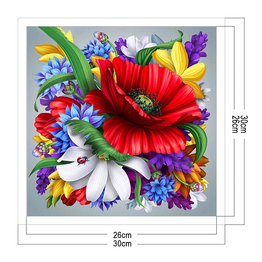 11ct Stamped Cross Stitch - Birds Flower  (30*30cm)