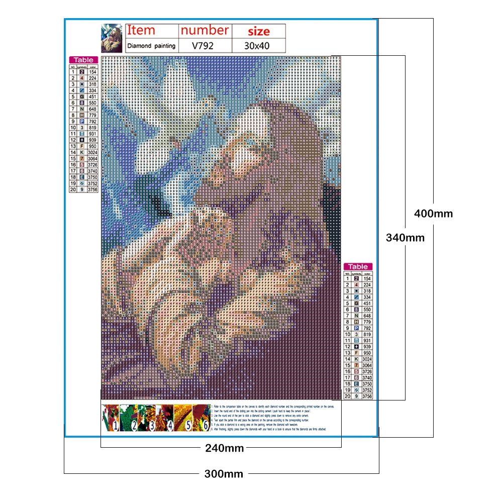 Diamond Painting - Full Round - Jesus Bird