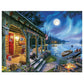 5D Diy Diamond Painting Kit Full Round Beads Lake Night