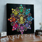DIY Pearl Painting With Frame - Handmade Self-Adhesive Pearls - Lion Spirit Mandala (25*25cm)