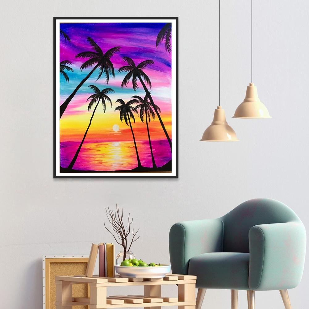 Diamond Painting - Full Round - Beach at Dusk