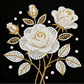DIY Pearl Painting With Frame - Handmade Self-Adhesive Pearls - Rose (25*25cm)