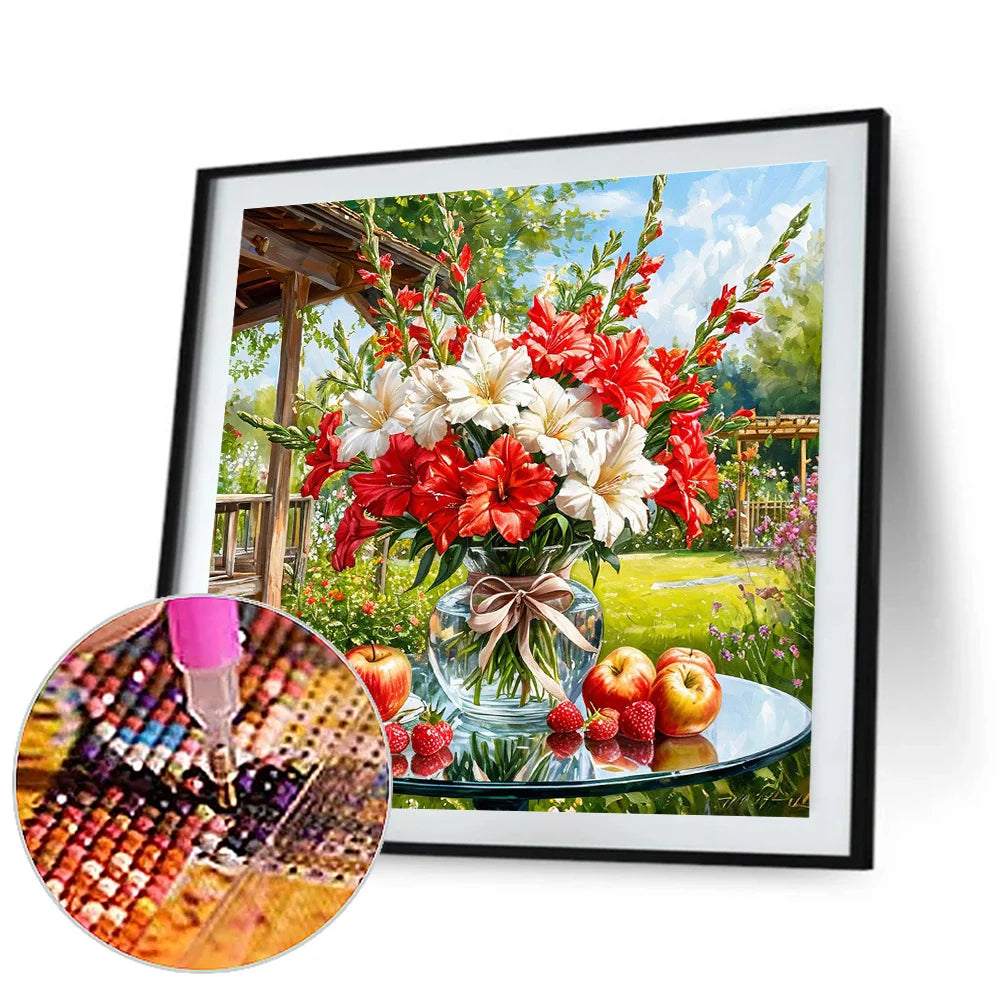 Diamond Painting - Full Round / Square - Flower Bouquet Vase