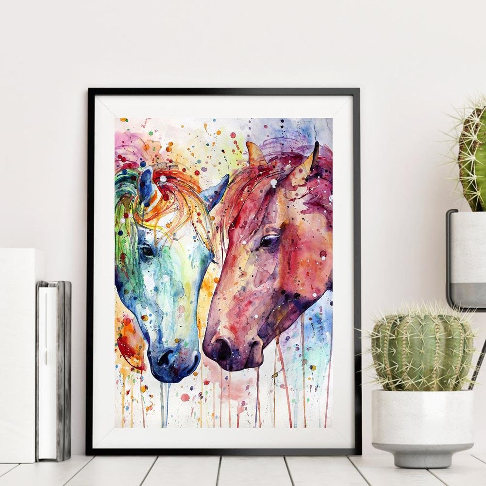 Diamond Painting - Full Round - 2 Horses
