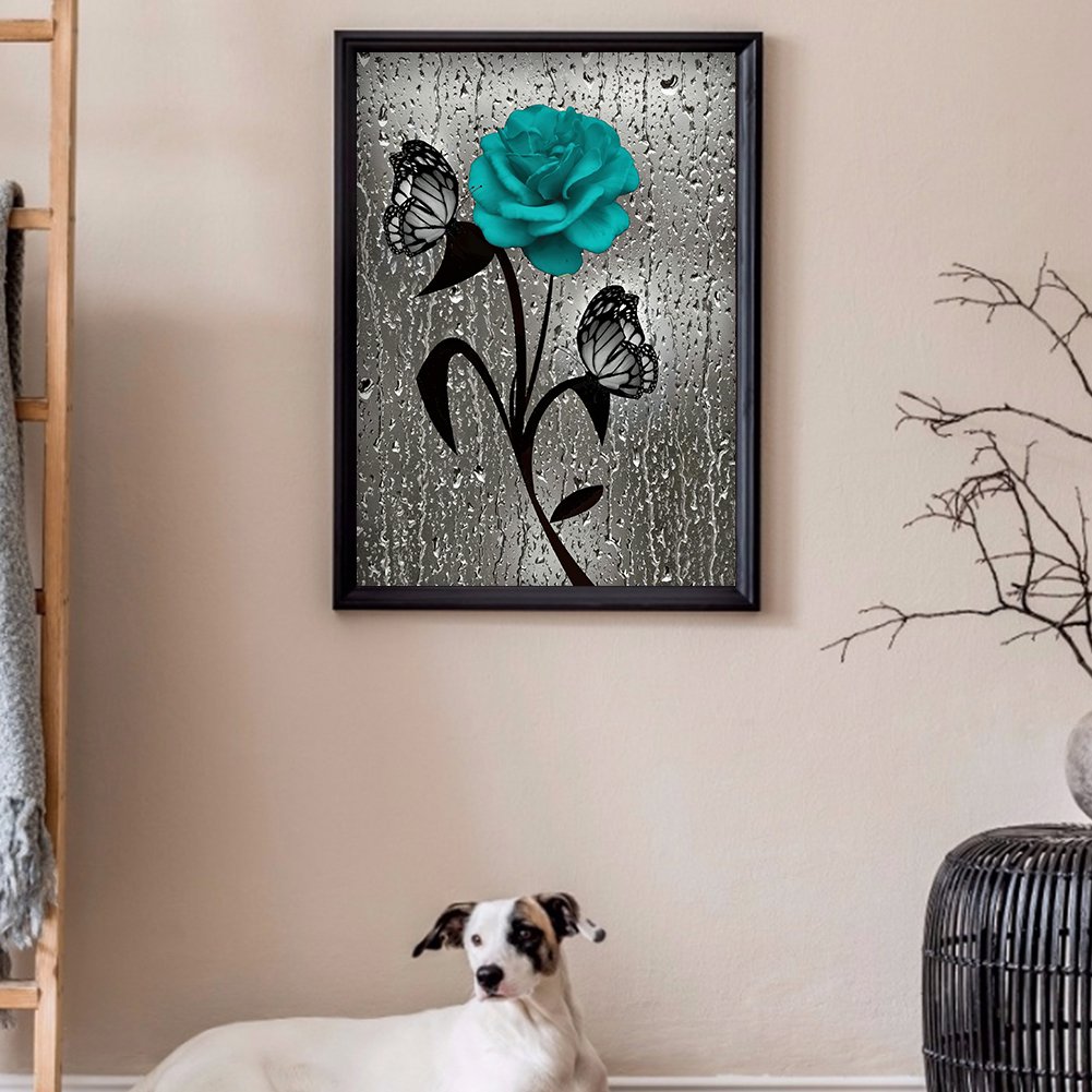 Diamond Painting - Full Round - Flower Butterfly I