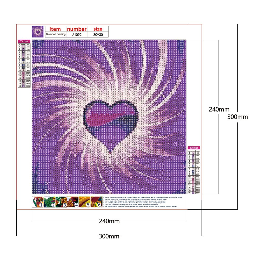 Diamond Painting - Full Round - Purple Heart